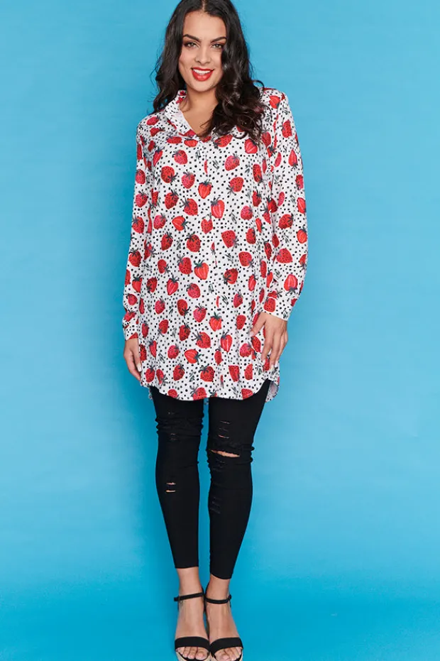 Lorraine Designs Tops | Shirt Dresses*Abigail Berry Baby Longline Shirt
