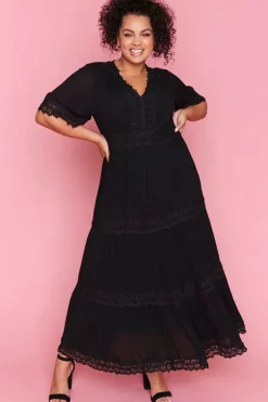 Lorraine Designs Fit & Flare Dresses | Cocktail Dresses*Adele Black Maxi Dress