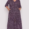 Lorraine Fit & Flare Dresses | Maxi Dresses*Adeline Abstract Hearts Black Pink Maxi Dress