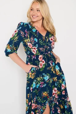 Lorraine Fit & Flare Dresses | Maxi Dresses*Adeline Navy In Bloom Dress