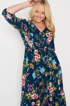 Lorraine Fit & Flare Dresses | Maxi Dresses*Adeline Navy In Bloom Dress