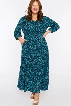 Lorraine Fit & Flare Dresses | Maxi Dresses*Adeline Teal Dash Dress