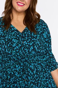 Lorraine Fit & Flare Dresses | Maxi Dresses*Adeline Teal Dash Dress