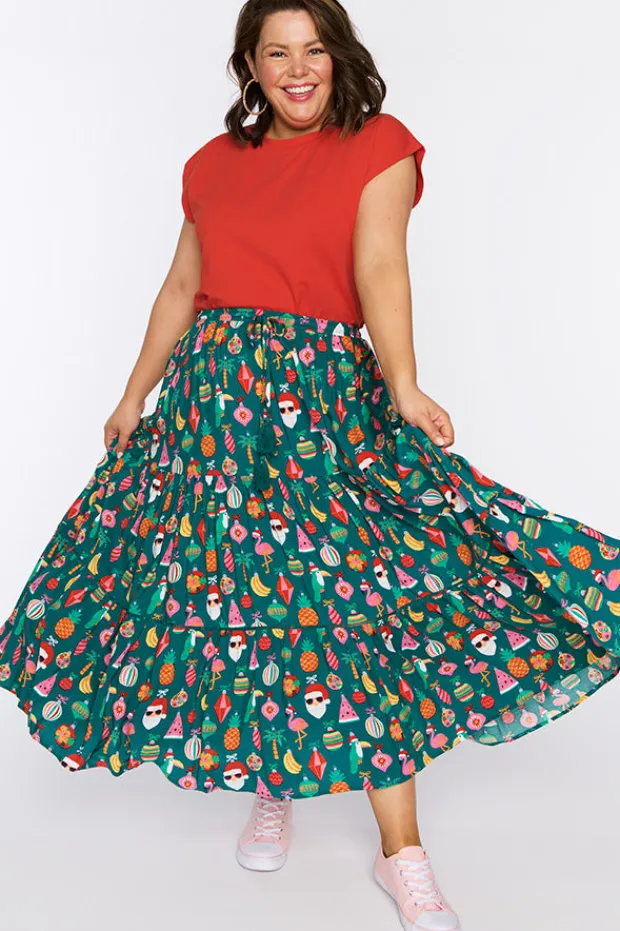 Lorraine Designs Skirts*Alexandra Christmas Vacation Skirt