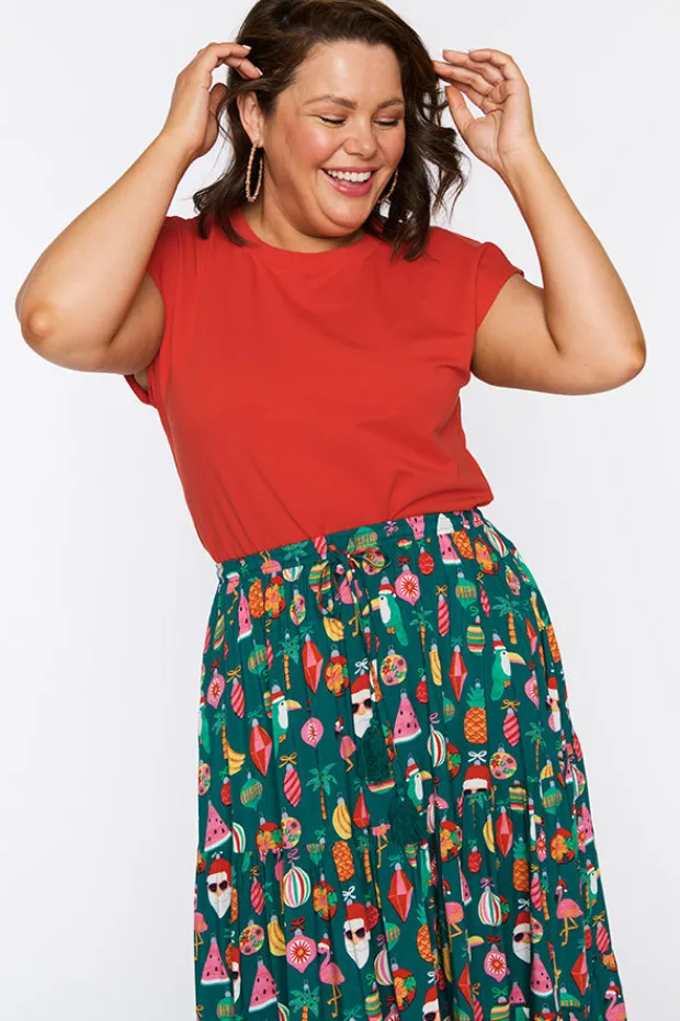 Lorraine Designs Skirts*Alexandra Christmas Vacation Skirt