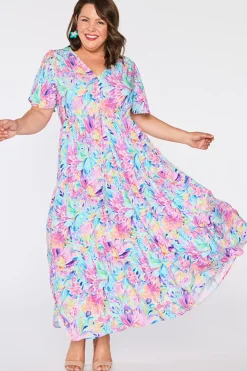 YD International Casual Dresses | Fit & Flare Dresses*Alexia Rainbow Bloom Dress
