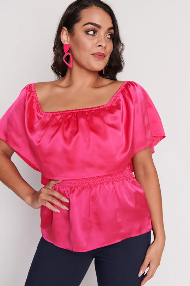 Lorraine Designs Tops*Alivia Strawberry Pink Top