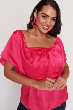 Lorraine Designs Tops*Alivia Strawberry Pink Top