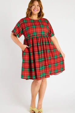 Lorraine Designs Loose Dresses | Casual Dresses*Allsorts Tartan Christmas Dress