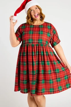 Lorraine Designs Loose Dresses | Casual Dresses*Allsorts Tartan Christmas Dress