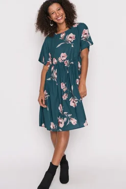 Lorraine Designs Loose Dresses | Casual Dresses*Allsorts Teal Floral Dress