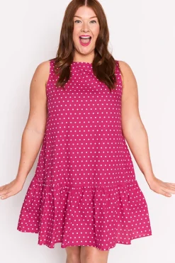 Lorraine Designs Shift Dresses | Casual Dresses*Andi Magenta Spot Dress