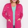 Lorraine Designs Knits & Cardigans*Angela Pink Flamingo Cardi