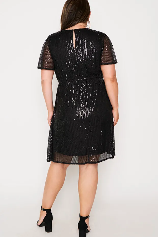 Lorraine Designs Sequin Dresses | Cocktail Dresses*Angelica Black Sequins Dress