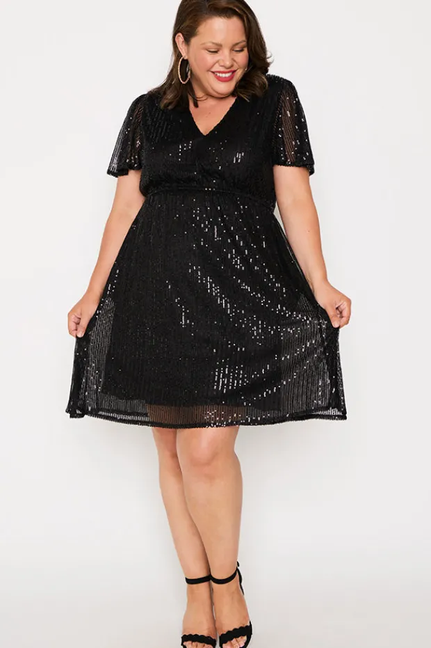 Lorraine Designs Sequin Dresses | Cocktail Dresses*Angelica Black Sequins Dress