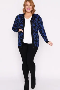 Lorraine Designs Knits & Cardigans*Angeline Cobalt Animal Cardigan