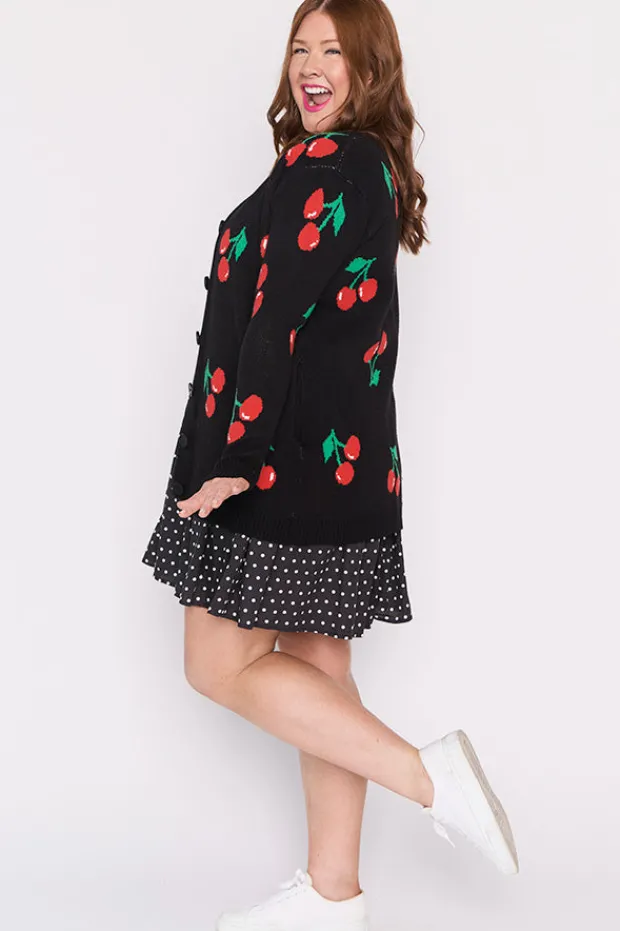 Lorraine Designs Knits & Cardigans*Annalise Black Cherry Cardi