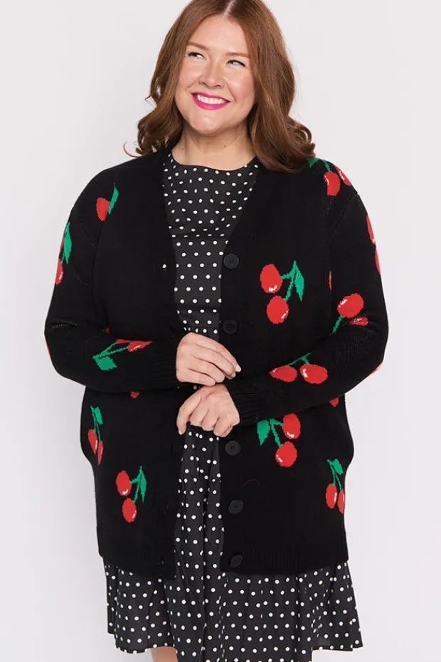 Lorraine Designs Knits & Cardigans*Annalise Black Cherry Cardi