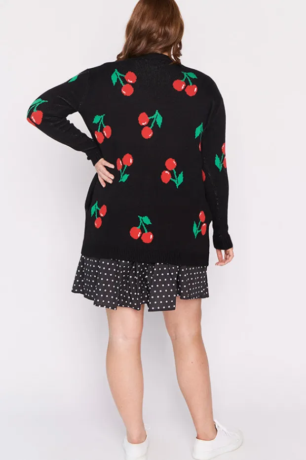 Lorraine Designs Knits & Cardigans*Annalise Black Cherry Cardi