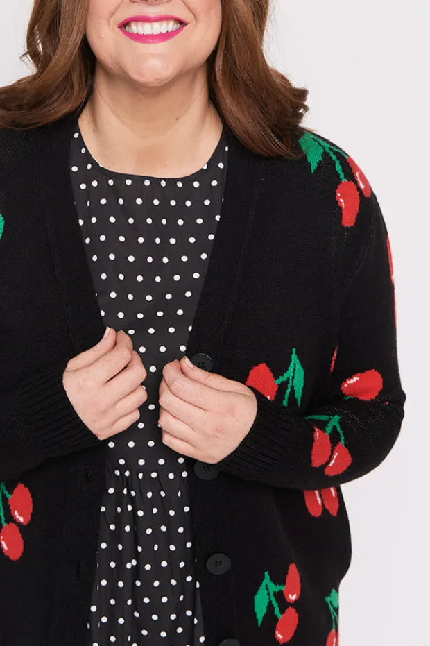 Lorraine Designs Knits & Cardigans*Annalise Black Cherry Cardi