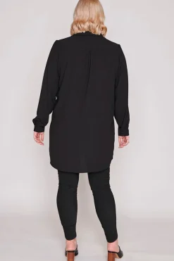 Lorraine Designs Tops | Shirt Dresses*Asher Black Longline Shirt