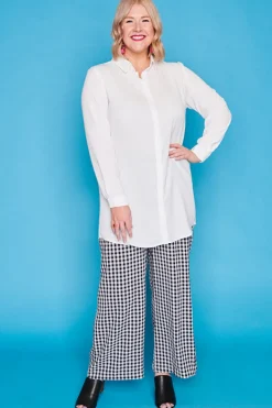 Lorraine Designs Tops | Shirt Dresses*Asher White Longline Shirt
