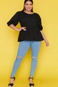 Ebby & I Tops*Atalanta Black Top