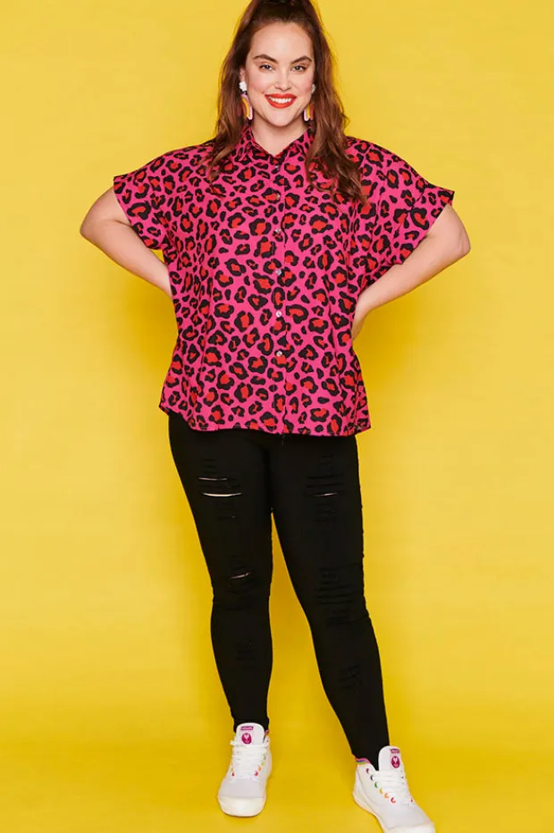 Lorraine Designs Tops*Belle Jungle Pink Shirt
