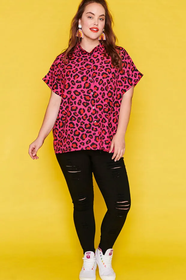 Lorraine Designs Tops*Belle Jungle Pink Shirt