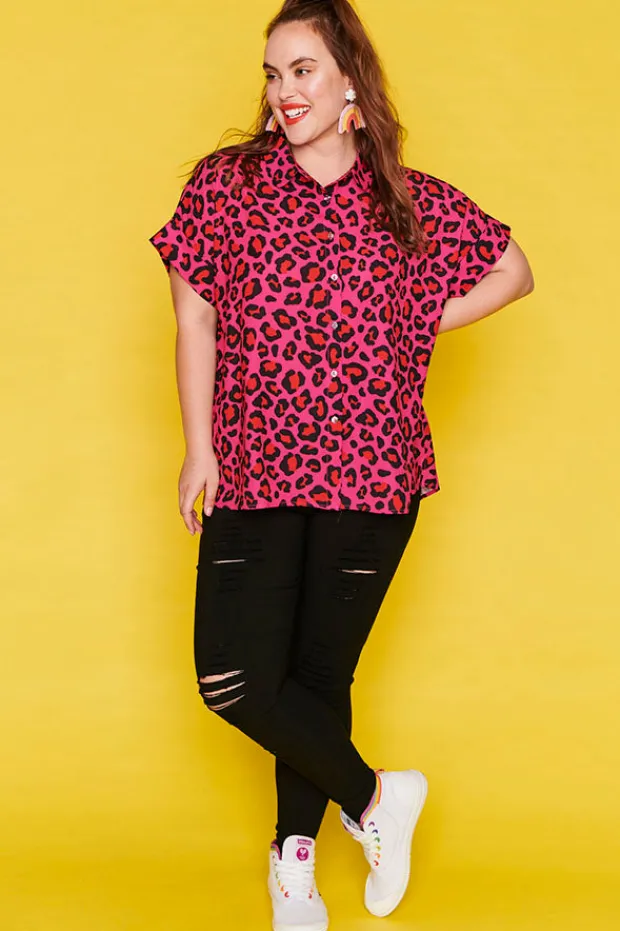 Lorraine Designs Tops*Belle Jungle Pink Shirt