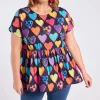 Lorraine Designs Tops*Betty Inky Hearts Top
