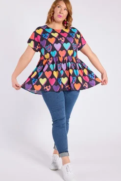 Lorraine Designs Tops*Betty Inky Hearts Top