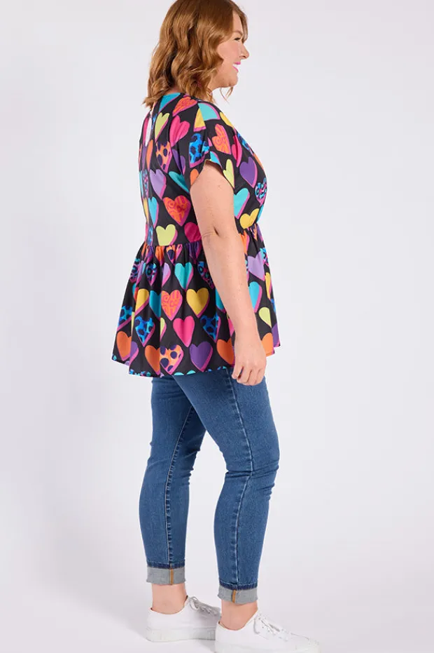 Lorraine Designs Tops*Betty Inky Hearts Top