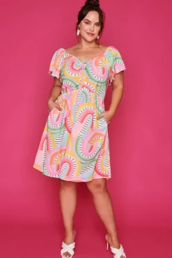 Lorraine Designs Off The Shoulder Dresses | Cocktail Dresses*Blake Rainbow Vibing Dress