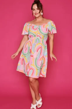 Lorraine Designs Off The Shoulder Dresses | Cocktail Dresses*Blake Rainbow Vibing Dress