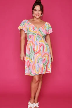 Lorraine Designs Off The Shoulder Dresses | Cocktail Dresses*Blake Rainbow Vibing Dress