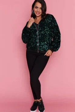 Lorraine Designs Jackets & Coats*Bling Teal Sequins Jacket