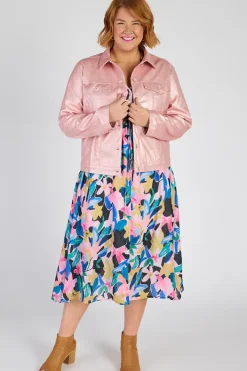 Lorraine Designs Jackets & Coats*Brigitta Pink Metallic Jacket