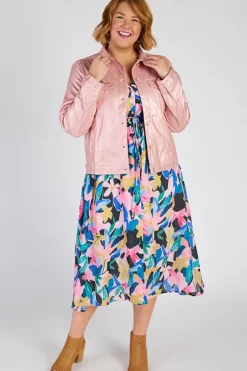 Lorraine Designs Jackets & Coats*Brigitta Pink Metallic Jacket
