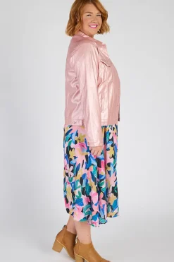 Lorraine Designs Jackets & Coats*Brigitta Pink Metallic Jacket