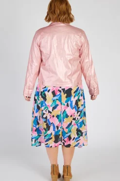 Lorraine Designs Jackets & Coats*Brigitta Pink Metallic Jacket
