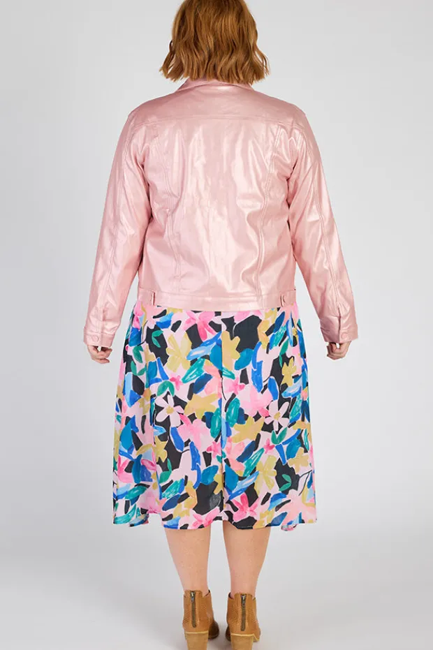 Lorraine Designs Jackets & Coats*Brigitta Pink Metallic Jacket
