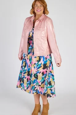 Lorraine Designs Jackets & Coats*Brigitta Pink Metallic Jacket