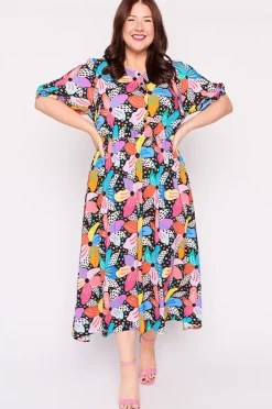 Lorraine Designs Casual Dresses | Fit & Flare Dresses*Bronwyn Rainbow Hibiscus Dress