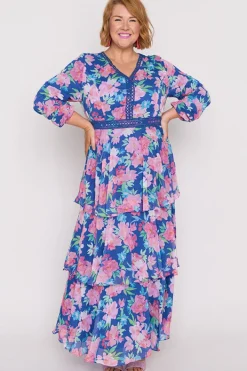 Lorraine Designs Bridesmaid Dresses | Fit & Flare Dresses*Cacy Tropical Watercolour Dress