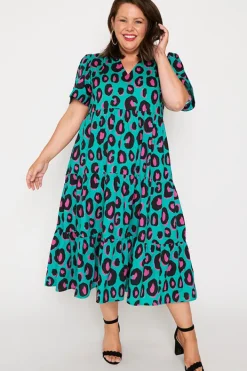 Lorraine Designs Loose Dresses | Casual Dresses*Clara Minty Leopard Dress
