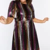 Lorraine Designs Sequin Dresses | Cocktail Dresses*Clare Berry Stripe Sequin Dress