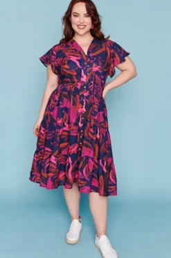 Lorraine Designs Casual Dresses | Fit & Flare Dresses*Dancer Midnight Sunrise Dress