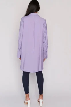 Lorraine Designs Tops | Shirt Dresses*Darcy Purple Long Shirt