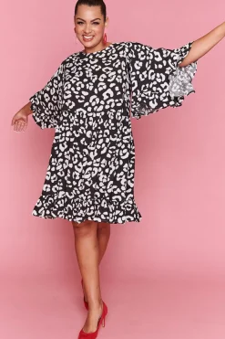 Label of Love Casual Dresses | Shift Dresses*Diona Black Leopard Dress